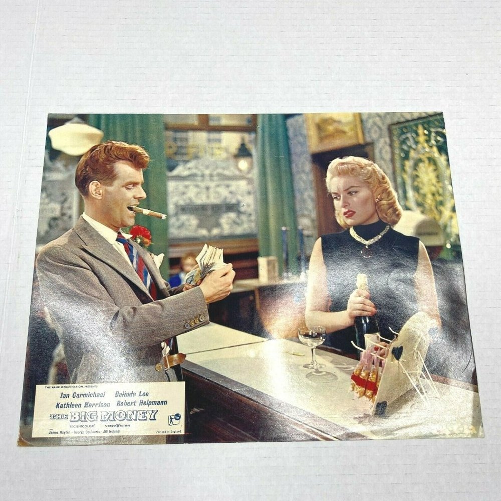 Set of 8 The Big Money 1956 Lobby Card Movie Poster Belinda Lee British Comedy